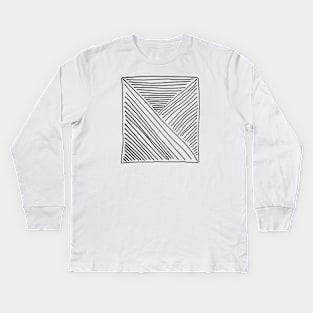 The painting of lines Kids Long Sleeve T-Shirt